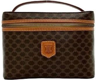 Celine Pre-owned Handbags, female, Brown, Size: ONE SIZE Pre-owned Macadam Triomphe Leather Handbag