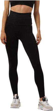 Deblon Sports Klassieke Legging met Hoge Tailleband - Dames - Leggings - Zwart - XS - Polyester - Broeken