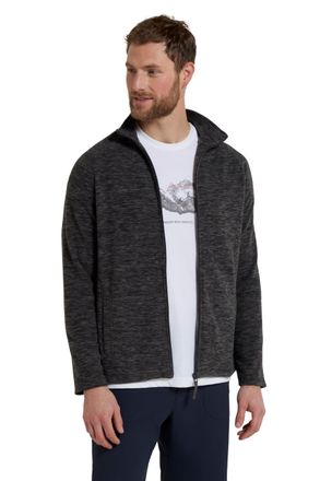 Mountain Warehouse Snowdon Mens Full Zip Fleece - Midlayer Pullover, Breathable Jacket, Soft Outerwear, Smooth Fleece Top - For Spring Summer, Travelling Charcoal 4XL