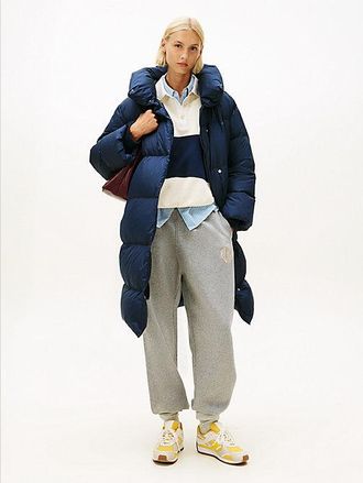 Tommy Hilfiger Abrigo largo de plum&oacute;n repelente al agua