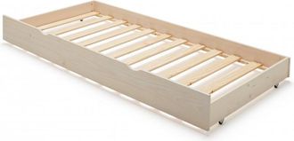 Muemue Cama De Arrastre Juvenil Madera Blanco Lavado 90x180 Cm