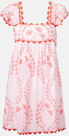 Juliet Dunn Abito corto in cotone con stampa