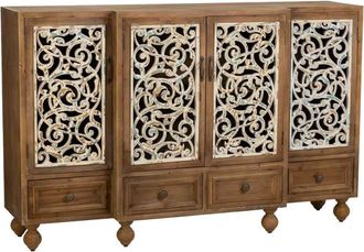 Wanderlust Deco Aparador de madera marrón 160x42x102