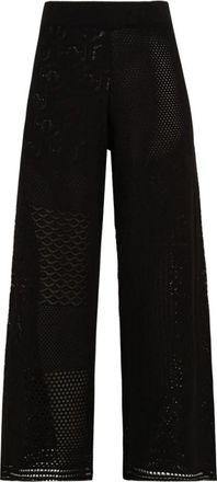 Akep Lace Stitch Pant - Dames - Wijde Broeken - Zwart - XS - Polyester - Broeken