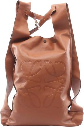 Loewe Pre-owned Loewe Anagram Leather Shopper Backpack Unisex 82THEV71JHL3063I