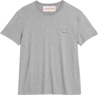 Valentino Garavani T-shirt con applicazione logo - Grigio