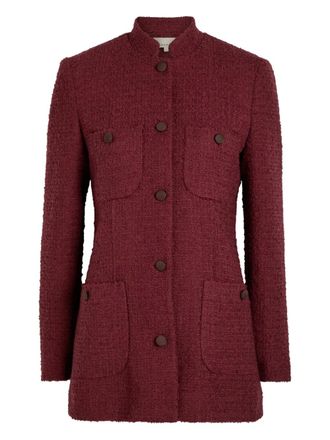 Liberowe Raja tweed jacket - women - Wool/Polyamide/Cupro - M - Red
