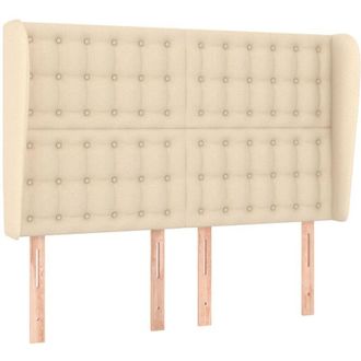 vidaXL Cabecero Con Orejas De Tela Color Crema 147x23x118/128 Cm Vidaxl