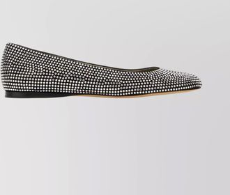 Loewe embellished suede pointed-toe ballerinas