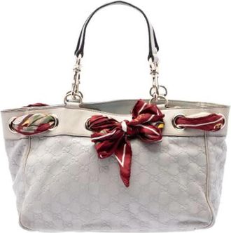 Gucci Pre-owned Positano Handtas - Dames - Vintage Handtas - Wit - ONE Size - Leer - Vintage