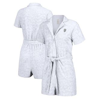 Lusso Womens Lusso White San Francisco Giants Trixie Cheetah Romper at Nordstrom, Size Xx-Large