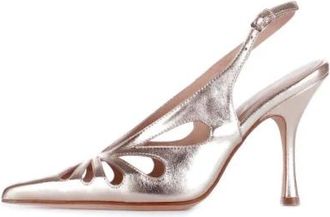 Anna F. Pumps, female, Gray, 3 UK, Grey Heeled Décolleté with Buckle Closure