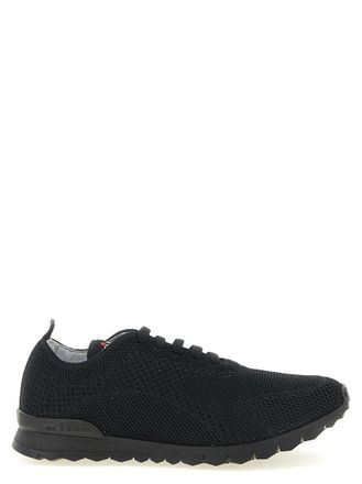 Kiton Black Lace Up Sneakers