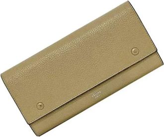 Celine Tweedehands leren portemonnees - Dames - Vintage Accessoires - Beige - ONE Size - Vintage