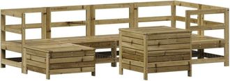 vidaXL 7 Piece Garden Sofa Set Impregnated Wood Pine vidaXL