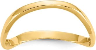 Diamond2Deal 14k Yellow Gold Wave Fashion Thumb Ring