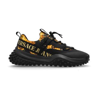 Versace Jeans Couture Sneakers, male, Black, Size: 11 US Barocco Pattern Sports Shoes