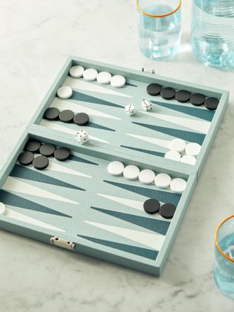 Giobagnara Phileas Wood Miniature Travel Backgammon Set