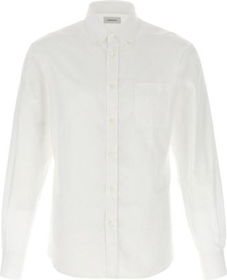Ferragamo White Gancini jacquard shirt
