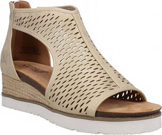 Corkys Footwear Womens Sugar Momma Espadrille Wedge Sandal In Gold