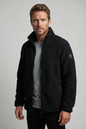 Icepeak Fleecejacke ICEPEAK ICEPEAK PUEBLO, Herren, Gr. XXL, basic schwarz, Obermaterial: 100% Polyester, Jacken Fleecejacke, sportlicher Stil, mit Reissversc