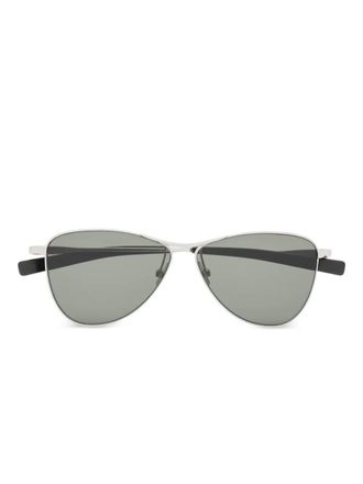 Saint Laurent Eyewear pilot-frame sunglasses - unisex - Acetate/Metal - 47 - Silver