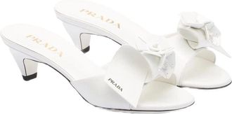 Prada Logo Leather Sandal
