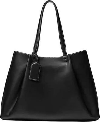 Generic Compatible For Ruched Women big Handbags Leather Shoulder Bag Crossbody Bags Bucket Female Clutch(A)