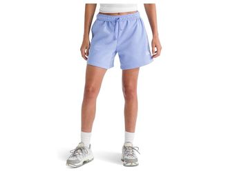 The North Face Evolution Embroidered Shorts Womens Shorts Periwinkle Glow : SM 4, Cotton/Polyester