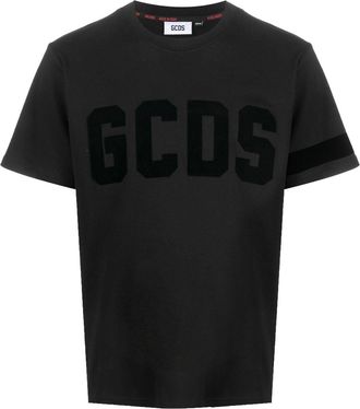 GCDS logo-print cotton T-shirt - men - Cotton - L - Black