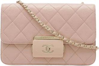 Chanel Pre-owned Beauty Lock Leren Schoudertas - Dames - Vintage Schoudertas - Roze - ONE Size - Leer - Vintage