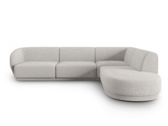 CXL by Christian Lacroix Sof&aacute; esquinero derecho 5 plazas de tejido chenilla plata jaspeada