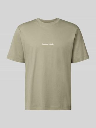 Jack & Jones Jack & Jones T-Shirt mit Label-Stitching Modell NORREBRO in Taupe, Gr&ouml;&szlig;e XXL