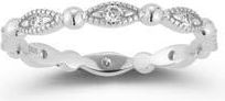 Glaze Jewelry Moissanite Stackable Band Ring in Silver at Nordstrom Rack, Size 8
