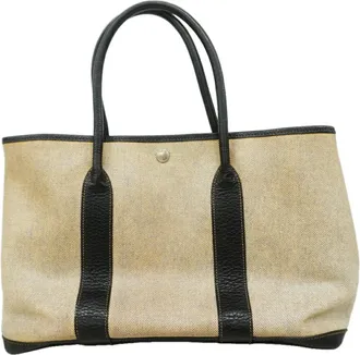 Herm&egrave;s Black Toile H Tote Bag (Pre-Owned)