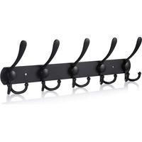 OEM (negro Mate, 15 Ganchos, 1 Unidad) Ganchos Para Abrigos, Toallas Y Batas De Ba&ntilde;o