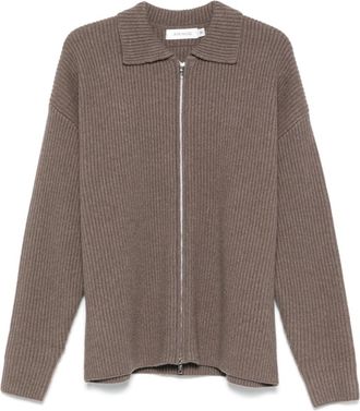 Aya Muse ribbed cardigan - Brown