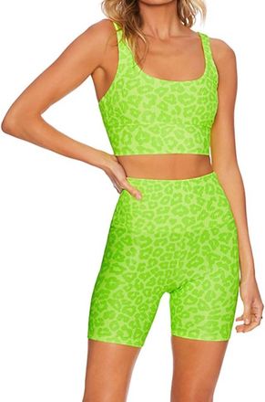 Beach Riot Lemon Lime Leopard Leah Top