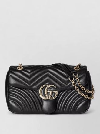 Gucci chain strap clutch bag gold tone hardware
