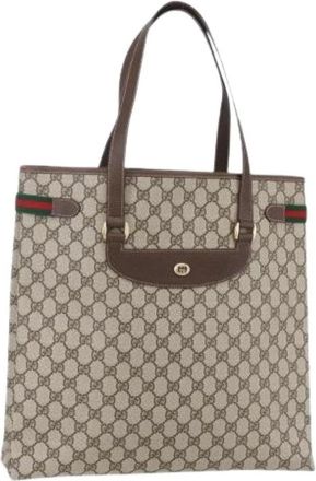 Gucci Pre-owned Tote Bags, female, Beige, Size: ONE SIZE Pre-owned Plastic Tote