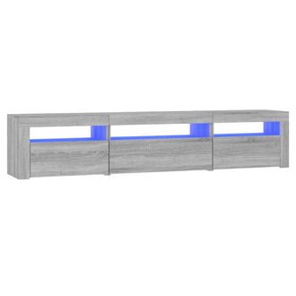 vidaXL Vidaxl - Mueble De Tv Con Luces Led Gris Sonoma 195x35x40 Cm