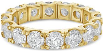 Diana M. Jewels 14kt yellow gold 15.00 cts round lab grown diamond eternity band in U-prong setting