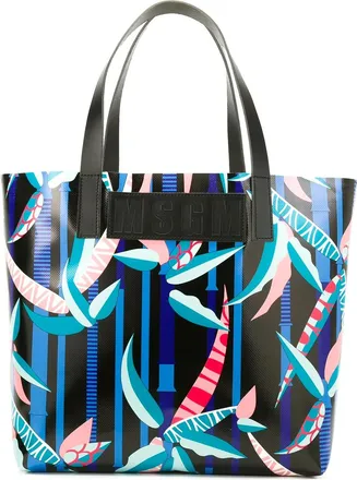 Msgm graphic print tote - Nero