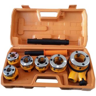 Trade Shop Trade Shop Traesio - Set Filiera Filiere Per Tubi Idraulici Completa 7pz 1/4 3/8 1/2 3/4 1 1-1/4