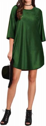 Papillon Chennile A-Line Dress In Green