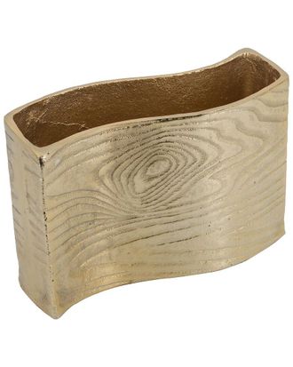 A&B Home Small 7In Timber Wavy Rectangle Vase