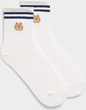 Simons Womens Striped and animal socks