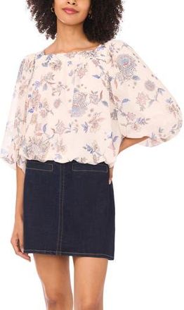 Vince Camuto Square Neck Bubble Top in Vanilla Ice at Nordstrom Rack, Size X-Large P