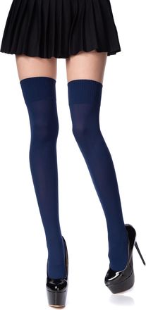 Romartex Women Girl Thigh High Socks Overknee Over the Knee High Socks Stockings, Dark Blue