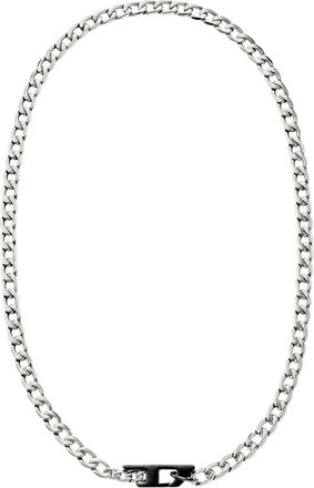 Diesel Two-tone stainless steel chain necklace - Necklaces - Unisex - Silver